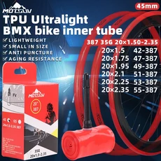 45/65MM 프랑스어 밸브 자전거 내부 Tube16inch18 "20" 22 26 "27.5" 29 "초경량 TPU 도로 MTB 타이어 튜브, 01 Presta 밸브, 01 CHINA, 07 20inch(387)X1.50