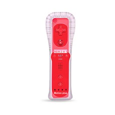 Nintendo Wii Wii 콘솔 조이스틱 조이패드 용 모션 플러스가있는 2PCS 리모컨 Nintend Wii Nunchuck 무선 게임 패드, 22)Red A
