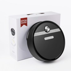HY25 智能掃地機器人 掃吸拖三合一 家用清潔器, 黑色【全新升級款】布刷*2