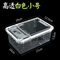 크롤러 먹이 상자 곤충 거북이 탱크, 01 white S