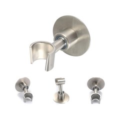 데일리쇼핑 스텐인레스 304 샤워기걸이 샤워헤드 샤워기거치대 홀더 욕실, 무타공샤워기걸이(실버), 1개