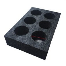 배달 컵홀더 음료 고정 스펀지 다용도 컵거치대 배달가방, 1개, 블랙 두꺼운 8구 컵 홀더 4개