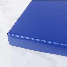 벤치 긴의자 쿠션 매트 긴방석 등받이 두꺼운 소파쿠션 직사각형 PU 가죽, 블루
