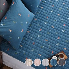 스잠 여우당당 온수&전기&카본&온열매트커버 S. SS. D. Q, 블루