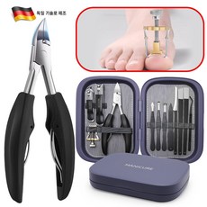 내성발톱깎이 세트 12종 풀세트 파고드는 발톱 두꺼운 굵은 발톱 교정기 포함 가정용 홈케어 세트, 12개, 발톱교정포함 × 1세트