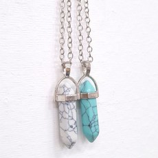 천연석 팬던트 목걸이 2컬러 유니크한 악세서리C&amp;C