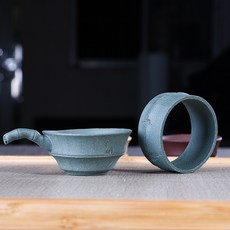 紫砂産地貨源宜興紫砂茶漏器茶濾茶葉過濾網茶隔創意茶具配件9312, 9308綠泥, 1個