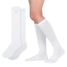 까스텔바작 여성 하트 자수 니삭스 CSM-147, 화이트, 1개