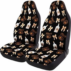 GENANY 자동차 트럭 세단 SUV용 전면 카시트 커버 2개 내구성 있는 자동차 시트 커버 스프링 자동차 선물 통기성 버킷 시트 커버 내부 보호 액세서리, 꽃무늬