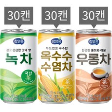 대일 참맑은 차음료 3종 30개씩(녹차+옥수수수염차+우롱차), 90개, 175ml