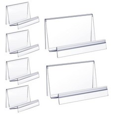 Qunclay 아크릴 디스플레이 홀더 14 x 8.9 7.6cm(5.5 3.3 3인치) 투명 지갑 스탠드 휴대폰 안경 카드 정리함 클러치 가방 화장품 매장 비즈니스 디스플레이