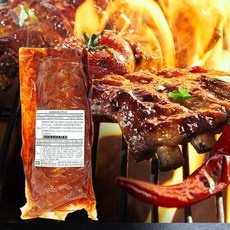 (케이쿡)바비큐 폭립 알뜰형 매운맛, 4개, 500g