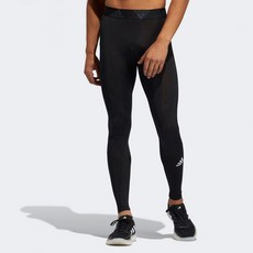 adidas 愛迪達 Tech Fit男款訓練緊身褲+贈品口罩