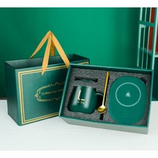 USB恆溫暖暖杯墊組 - 輕巧好攜帶 家用辦公宿舍適用, 綠