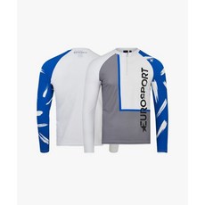 스파이더 SPYDER 맨즈 브러쉬 그래픽 반집업 래쉬가드 SPJMCNRL321MWHT