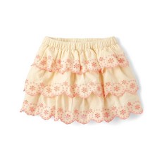 Gymboree 여아 및 유아용 러플 스커트 컨트리 크림 4T 139938