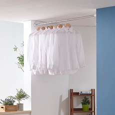 [D1-8809404601323] 국산 스텐 다용도 압축봉 특대(200-250cm) 스텐 압축봉 행거 스텐옷걸이 커텐압축봉 -