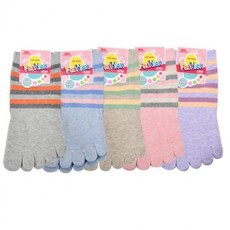 여자 파스텔 발가락 단목양말 10족 (Araium)