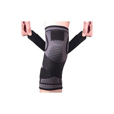 무릎 보호대 가압 벨트 포함 물리치료사 권장 스포츠 등산 얇다 통기성 신축성 WELTAS XL 블랙, 1개