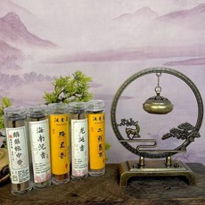 福鹿吉言吊爐 懸掛爐 家用室內香爐 祥雲盤 香檀香 香薰 複古香爐 臺灣出貨, 1個, 福鹿吉言香爐+鵝+降+沉+龍+蘇