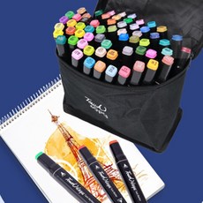 제이일 60색 드로잉펜 미술 색칠펜 캘리그라피