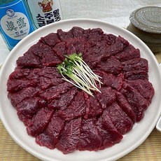 당일도축 한우 뭉티기 육사시미 한우 육회 사시미 한우 육사시미 한우 뭉태기 한우 우둔살, 1개, 600g