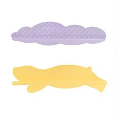 廚房水池擋水板 檯面防水神器 家用竈臺防油 洗手臺吸盤式防濺水, 【2個超實惠】雲朵紫和黃熊, 1個