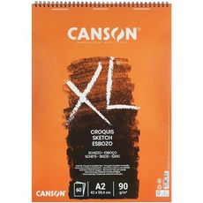 CANSON 캔손 XL 크로키북 90g 스프링패드 A2 60매 420x594mm
