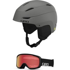 지로 비율 MIPS 스키 헬멧 - 남녀 및 청소년용 스노보드, (Combo) Matte Titanium - Black, Small