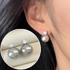 JONNEIC 조네익 여성 실버 S925은침 고급 진주귀걸이 10mm 웨딩 혼주