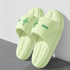 875v 구름 쿠션 키높이 발편한 실내화 층간소음 방지 거실 푹신한 붕붕슬리퍼, 1개, 그린