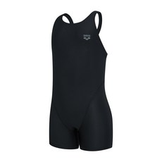 아레나 수영복 여아동 일반 3부 반신 실내 레이서백 플레인 BLK