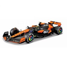Bburago 1 : 24 2024 Race McLaren MCL38 모델 키트 헬멧 노리스 #4 수집용 다이캐스트, Bburago 1 : 24 2024 Race McLar