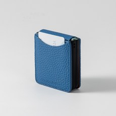 진렌체 미로니스 파스텔 천연 소가죽 토고 갤럭시 Z플립 카드 케이스