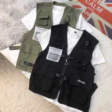 여성작업조끼 멀티 포켓 얇은 메쉬 통기성 민소매