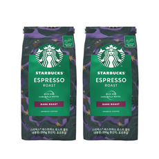 스타벅스 원두커피 에스프레소 로스트 홀빈 200g x 2개, 홀빈(분쇄안함)