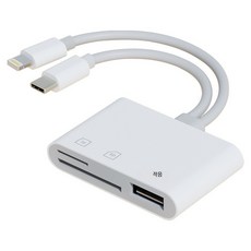 쭌스몰 아이폰 호환 sd카드 리더기 휴대폰 OTG C타입 멀티 SD TF CF USB, 1개, Type-c SD+TF+USB 포장, 단일 모델