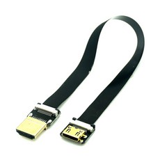 리본 플랫 FPV HDMI 마이크로 미니 호환 90 도 어댑터 5cm-80cm 피치 핀 플러그 커넥터, 06 A1-C4_02 10cm, 06 A1-C4_02 10cm