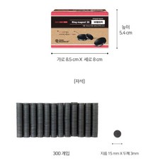 학교과학실습 학습교재 동전모양자석 실험용 원자석 300개입 학습용, 300피스, 1개