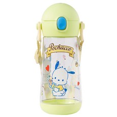 물통 산리오 트라이탄물통470ml 투명안전 유치원 어린이집 여아 휴대 개인물통 크로스끈, 포차코, 470ml, 1개