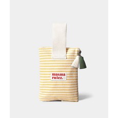 마스마룰즈 Strap pouch _ 와플 스트라이프 옐로우 390619