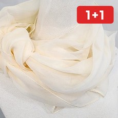 스카프 여성 쉬폰 시스루 숄 아이보리 목도리 나들이 1+1