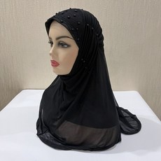 히잡 hijab H131 최신 이슬람 큰 소녀 아미라 그물 레이어 포함 스카프 아랍 모자 여성 머리랩 라마단 기도모