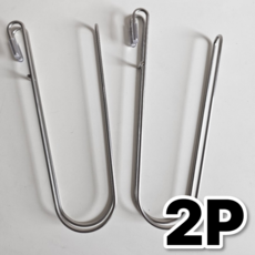 하얀네모 스텐 컵걸이, 2개, 실버