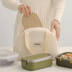 딜라이트홈 라운드 보냉백 도시락가방 피크닉가방, 1개, 베이직