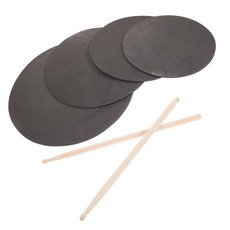 SAFIGLE 드럼 연습 패드 키트 휴대용 39.9cm(15.7인치) 미끄럼 방지 폼 및 경량 드럼스틱 포함 어쿠스틱 키트 가정 스튜디오에서 연습용