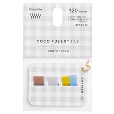 Kanmido KOKOFUSEN 4色標籤索引貼紙補充用方形格紋 CFT-A-203, 1個, 120入