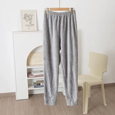 마시멜로 필 판다 수면 후디 잠옷 파자마 극세사 동물 세트, L. 연회색 바지 C7951