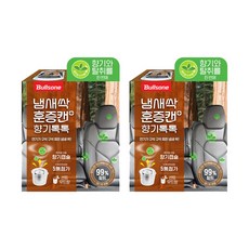불스원 냄새싹 훈증캔 플러스 향기톡톡 차량용 탈취제 센트우드향, 2개, 40ml