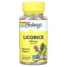 Solaray 감초 900mg 베지 캡슐 100정(캡슐 1정당 450mg), Solaray감초900mg베지캡슐100정캡슐1정당450, 1개, 100정